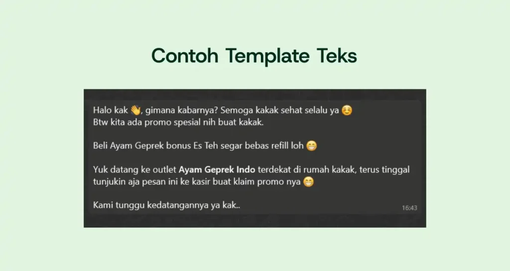 membuat template whatsapp