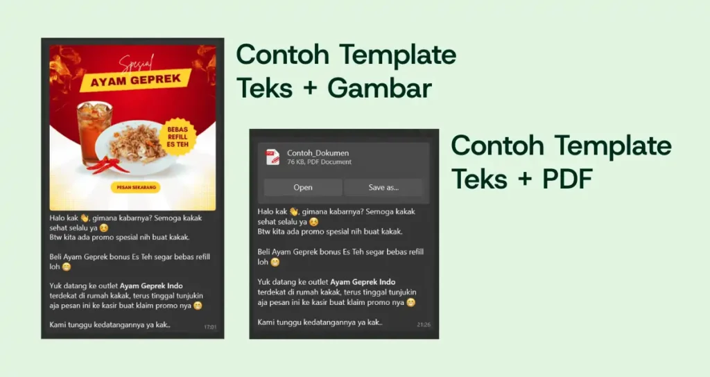 membuat template whatsapp