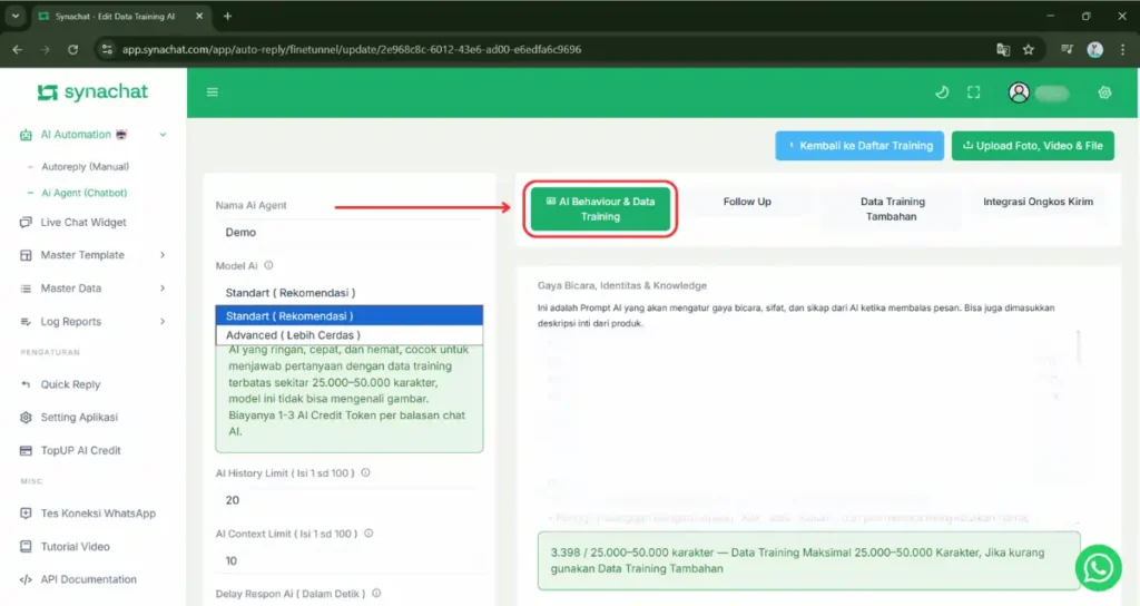 Membuat AI Data Training 3 Cara menambahkan AI Data Training