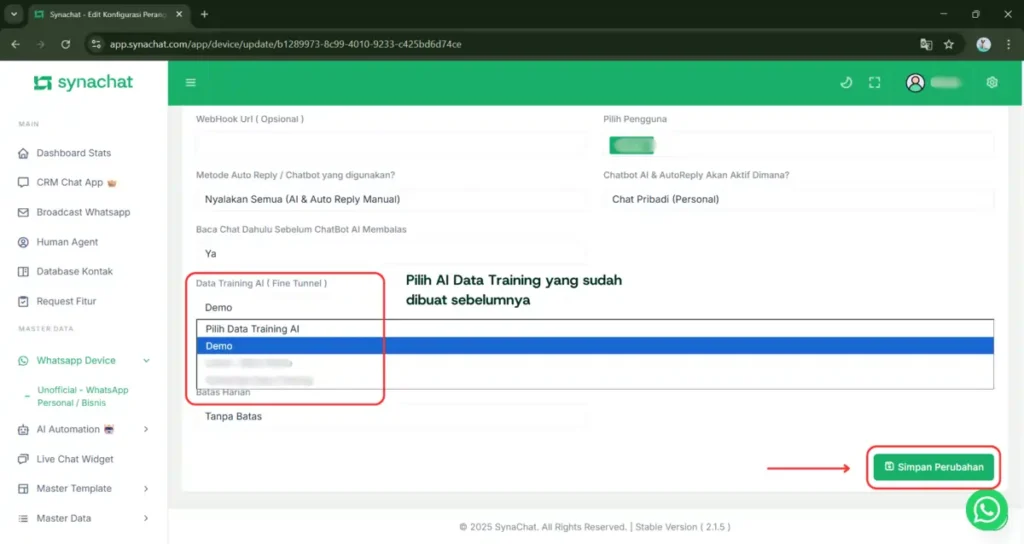 Menghubungkan AI dengan Whatsapp